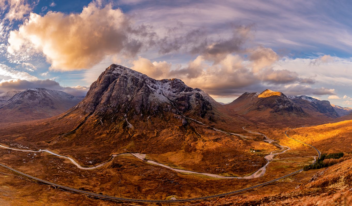 Northern Wild Landscape Photography - Glencoe pano scottish highlands, Scotland UK